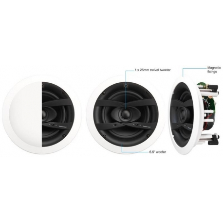 Q ACOUSTICS QI1190 (Qi65CW), głośnik zewnętrzny, głośnik instalacyjny, głośnik sufitowy, głośnik Weatherproof, głośnik na taras